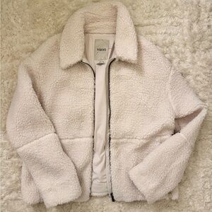 Vuori Cream Sherpa Zip-Up Jacket